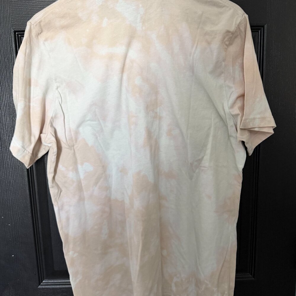 Womens Band Tee Shirt Tie Dye Creme Tan Bon Jovi Extra Large - Picture 4 of 4